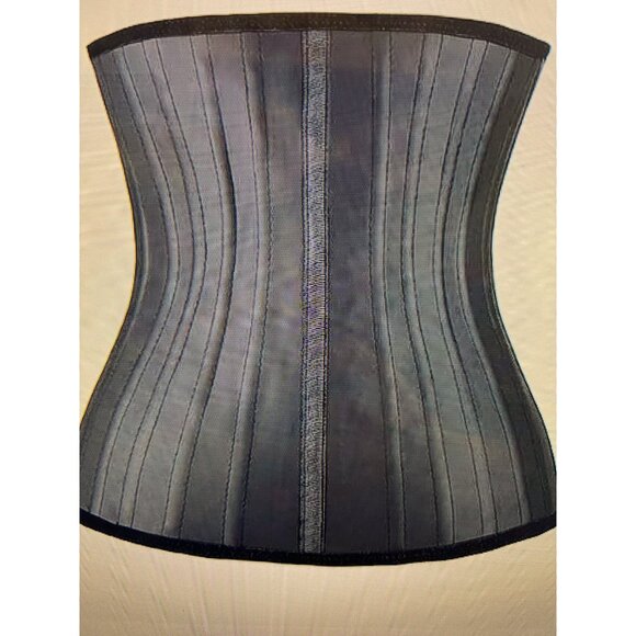 Yianna 25 Steel Boned Waist Trainer 6XL Black Adjustable Cinching Corset Shapewe - Picture 2 of 6